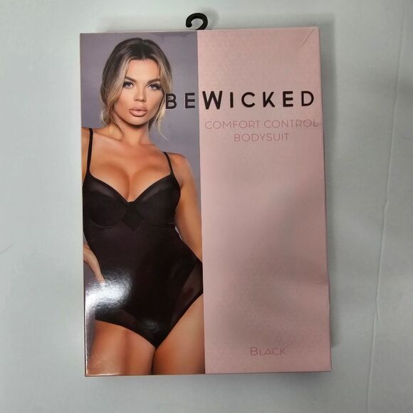 2/$40 NIB/NWT Bewicked Black Mesh Panel Bodysuit - Picture 7 of 7